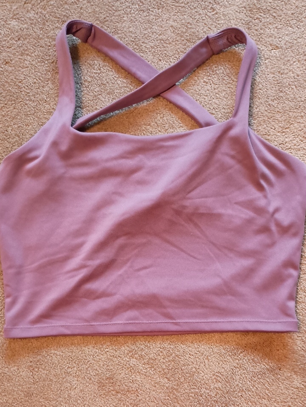 Hazy lilac Large Skin Twist Back Sports Bra Crop